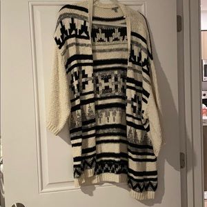 Black and white cardigan